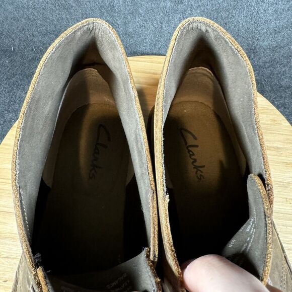 S Clarks Brown Leather Chukka‎ Bushacre Desert Boots Mens 12 M - Picture 7 of 8